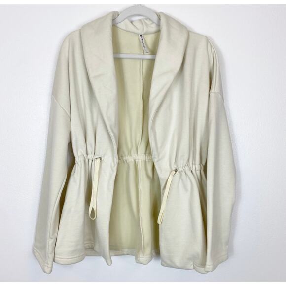 Fabletics "Sage" Open Front Jacket Cream Women's Large - Picture 2 of 15